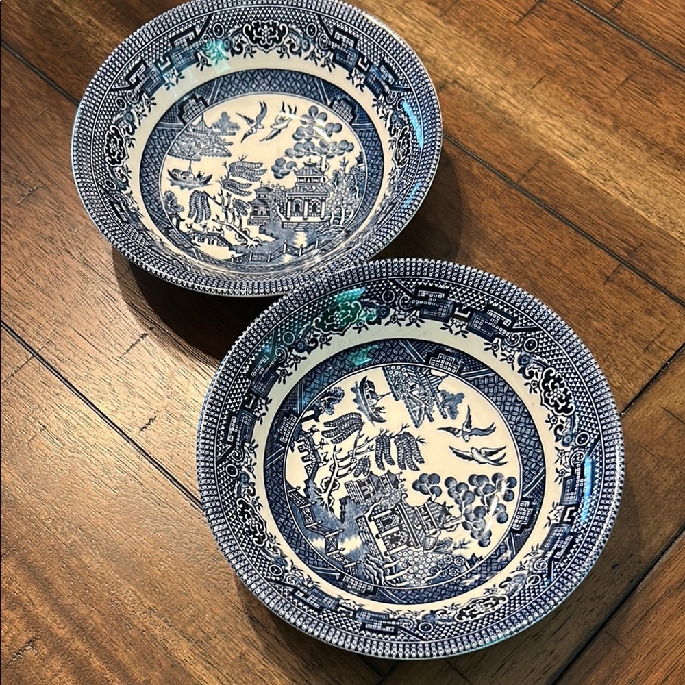 Churchill England Blue and White Porcelain Bowls